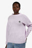 Moncler x Fragment Purple Mohair/Wool Logo Sweater Size L