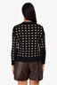 Hermès Black Silk Geometric Print Sweater Size 38