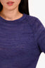 The Elder Statesman Purple Cashmere Mockneck Sweater Size S