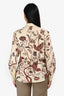 Christian Dior Cream Cotton Patterned Button Down Shirt Size 38