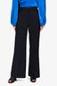 Victoria Beckham Navy Wool Wide Leg Pants Size 6