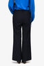 Victoria Beckham Navy Wool Wide Leg Pants Size 6