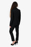 Nili Lotan Black Wool Tapered Pants + Blazer Set Size 4