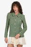 Pre-loved Chanel™ 2017 Green Tweed "Paris-Cuba" Zip-Up Blazer Size 38