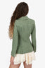 Pre-loved Chanel™ 2017 Green Tweed "Paris-Cuba" Zip-Up Blazer Size 38