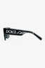 Dolce & Gabbana Black White Logo Square Sunglasses