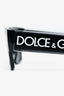 Dolce & Gabbana Black White Logo Square Sunglasses