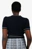 Christian Dior Blue Wool/Cashmere Logo Sweater Size 8 US