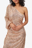 Elle Zeitoune Rose Gold Sequin 'Leon' Dress Size 8