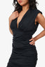 Black by Bariano Black Ruched 'Amanda' Midi Dress Size S