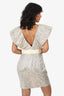 Elle Zeitoune Silver Sequin 'Marla' Dress Size M