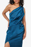 Elle Zeitoune Blue One Shoulder 'Wenona' Gown Size 8