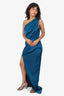 Elle Zeitoune Blue One Shoulder 'Wenona' Gown Size 8
