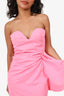 Elle Zeitoune Pink Strapless 'Elina' Midi Dress Size XS