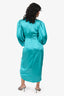 Elliatt Blue Satin 'Contessa' Midi Dress Size S
