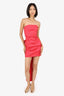 Elle Zeitoune Red Strapless Bow 'Nathalia' Mini Dress Size S