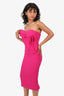 Nicole Bakti Pink Strapless Midi Dress Size S