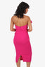 Nicole Bakti Pink Strapless Midi Dress Size S