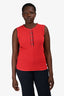 Pre-Loved Chanel™ Red CC Button Tank Top Size 40