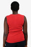 Pre-Loved Chanel™ Red CC Button Tank Top Size 40