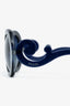 Prada Blue Ombre Round Swirl Side Sunglasses