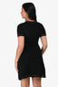 Sandro Black Ribbed Knit Short Sleeve Dress Size 1