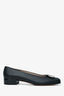 Salvatore Ferragamo Vintage Black Leather Buckle Flats Size 4.5