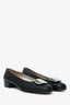 Salvatore Ferragamo Vintage Black Leather Buckle Flats Size 4.5