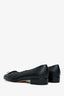 Salvatore Ferragamo Vintage Black Leather Buckle Flats Size 4.5