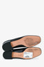Salvatore Ferragamo Vintage Black Leather Buckle Flats Size 4.5