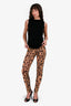 MM6 Maison Margiela Brown/Black Graffiti Leggings Size S