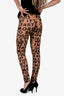 MM6 Maison Margiela Brown/Black Graffiti Leggings Size S