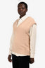 Chloe Beige Cashmere V-Neck Sweater Vest Size S