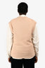 Chloe Beige Cashmere V-Neck Sweater Vest Size S