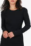 Saint Laurent Black Lace Back Long Sleeve Mini Dress Size 38
