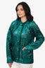 Gucci Green Sequin Gold Button Jacket Size S