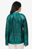 Gucci Green Sequin Gold Button Jacket Size S
