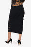 Alaïa Black Body-con Bandage Side Cut-Out Skirt Size 40