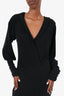 Rotate Black Knit Hooded Long Sleeve Long Dress Size 36