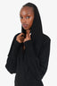 Rotate Black Knit Hooded Long Sleeve Long Dress Size 36