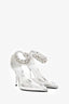 Alexander McQueen Silver Pointed Chain Detail Heels Size 39