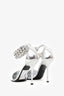 Alexander McQueen Silver Pointed Chain Detail Heels Size 39