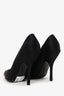 Louis Vuitton Black Satin 'Bernice' Studded Pointed Heels Size 38