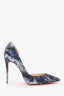 Christain Louboutin Grey 'Jeans Punk' Iriza Pointed Heels Size 38