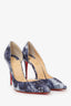 Christain Louboutin Grey 'Jeans Punk' Iriza Pointed Heels Size 38