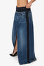 Stella McCartney Denim/Navy Trouser Paneled Maxi Skirt Size S