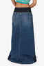Stella McCartney Denim/Navy Trouser Paneled Maxi Skirt Size S