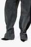 Darkpark Grey/Black Barrel Leg Jeans Size 28