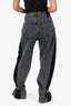 Darkpark Grey/Black Barrel Leg Jeans Size 28