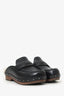 Brunello Cucinelli Black Shearling-Lined Leather Clogs Size 36